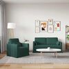 vidaXL Sofa 2 pcs Ciemna zieleń 158 x 78 x 80 cm tkanina