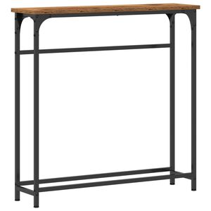 vidaXL Konsola Stare drewno 75 x 19,5 x 75 cm Drewno inżynieryjne