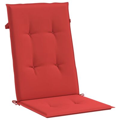 vidaXL Poduszki na krzesła ogrodowe, 2 szt., czerwone, 120x50x3 cm
