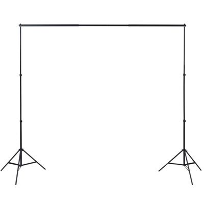 vidaXL Zestaw fotograficzny z 3 tłami z bawełny i ramą, 3x5 m