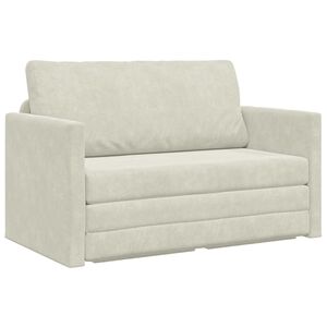 vidaXL Sofa Bed 110cm Kremowy Aksamit
