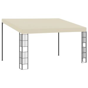vidaXL Altana przyścienna, 3x4 m, kremowa, tkanina