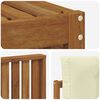 vidaXL Zestawy sof 7 pcs Naturalny i Kremowy Lite Drewno Akacji
