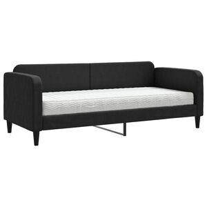 vidaXL Sofa z materacem do spania, czarna, 80x200 cm, tkanina