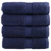vidaXL Ręczniki myjące Premium, SOLUND 4 szt. Granatowe 30x30cm 600 g/m&sup2;