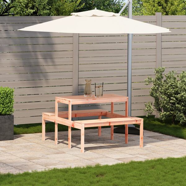 vidaXL Stół piknikowy, 110x134x75 cm, lite drewno daglezjowe