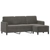 vidaXL 3-osobowa sofa z podn&oacute;żkiem, ciemnoszary, 180 cm, aksamit