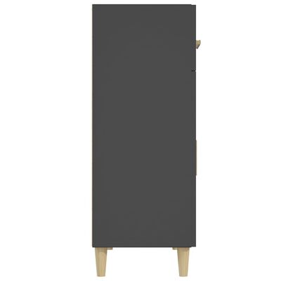 vidaXL Szafka, czarna, 69,5x34x89 cm, materiał drewnopochodny