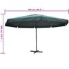 vidaXL Parasol z aluminium, 500 cm, zielony
