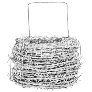 vidaXL Drut kolczasty Srebrny 50 m Stal ocynkowana ogniowo