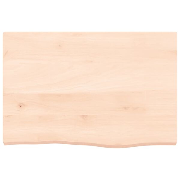 vidaXL Blat do łazienki, 60x40x(2-4) cm, surowe, lite drewno