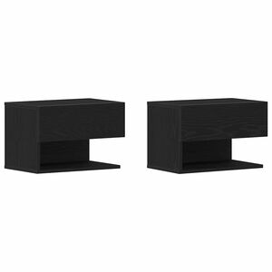 vidaXL Szafka Nocna z szufladą 2 pcs Czarny dąb 46 x 29.5 x 30 cm