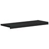 vidaXL Parapet okienny Czarny z rysunkiem drewna 80 x 35 x 4,5 cm PVC