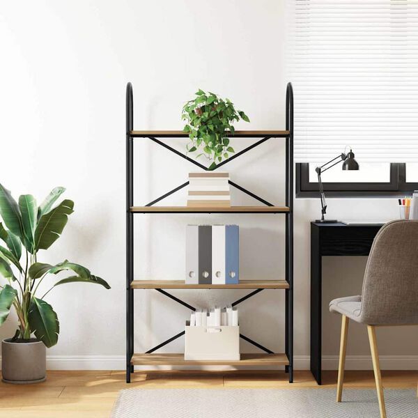 vidaXL P&oacute;łka na książki Dąb rzemieślniczy 80 x 30 x 146 cm