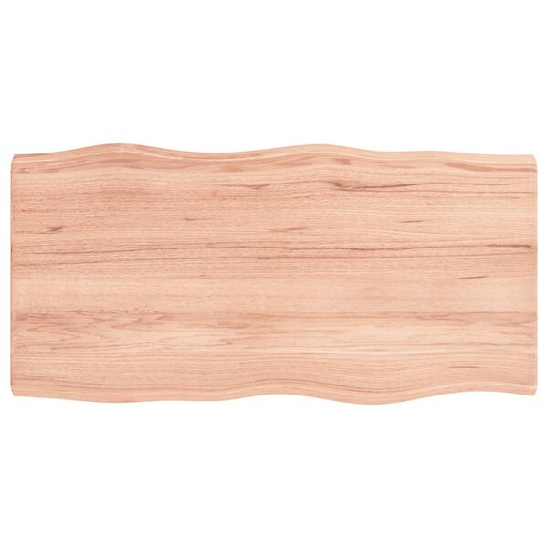 vidaXL Blat jasnobrązowy 80x40x(2-4) cm, drewno z naturalną krawędzią