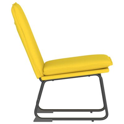 vidaXL Krzesło wypoczynkowe, żółty, 52x75x76 cm, obite tkaniną