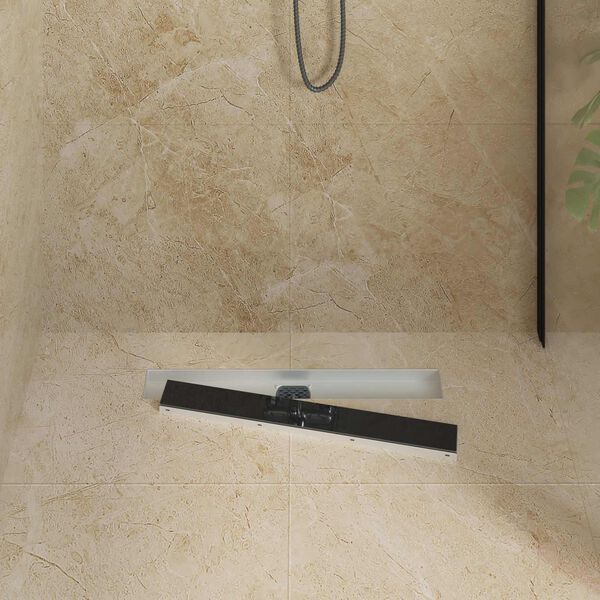 vidaXL Odpływ prysznicowy z szklaną pokrywą i syfonem 360&deg; 60 cm