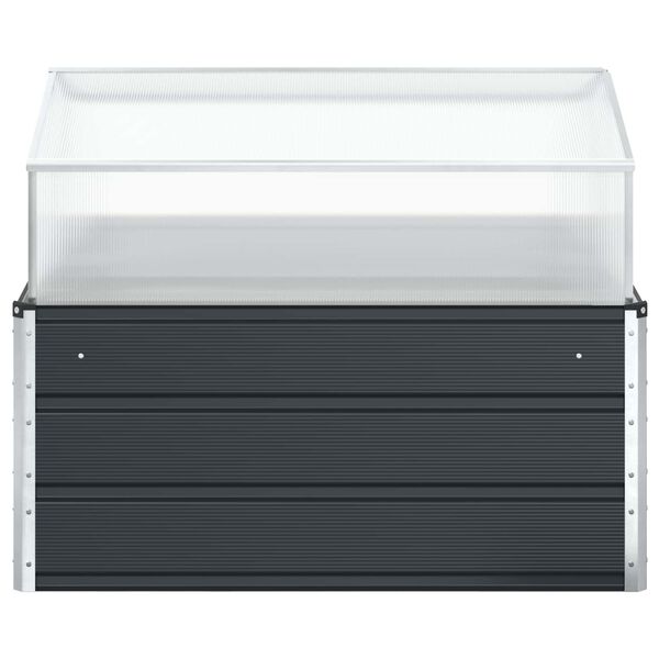 vidaXL Donica Antracyt 100 x 100 x 77 cm Stal Galwanizowana