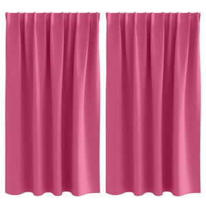 vidaXL Firany blackout z k&oacute;łkami 2 pcs Jasnor&oacute;żowy 140 x 140 cm