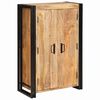 vidaXL Witryna z drzwiami Lite drewno mango w surowym stanie i metal