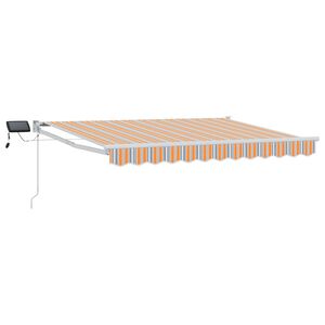 vidaXL Markiza ręczna z LEDami 3 x 2,5 m 100% Poliester i Aluminium