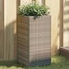 vidaXL Donice ogrodowe, 2 szt., szare, 30x30x60 cm, rattan PE