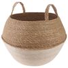 vidaXL Doniczka z uchwytami Biały &Oslash; 45 x 36 cm 100% Trawa morska