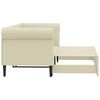 vidaXL Sofa rozsuwana, kremowa, 90x200 cm, sztuczna skóra