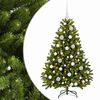 vidaXL Sztuczna choinka, jasnozielona, z bombkami 120 cm 150 LED
