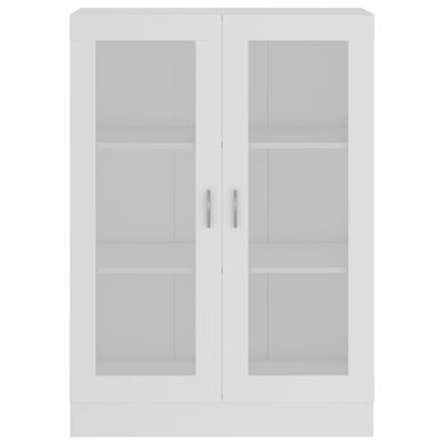 vidaXL Witryna, biała, 82,5x30,5x115 cm, płyta wiórowa