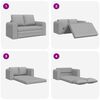 vidaXL Sofa Bed 60cm Szary chmur tkanina
