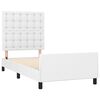 vidaXL Rama ł&oacute;żka z zagł&oacute;wkiem, biała, 100x200 cm, sztuczna sk&oacute;ra