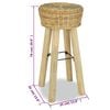 vidaXL Stołki barowe, 2 szt., naturalny rattan