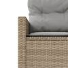 vidaXL Sofa ogrodowa z poduszkami, okrągła, beżowy rattan PE