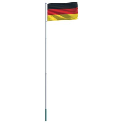 vidaXL Flaga Niemiec z aluminiowym masztem, 6 m
