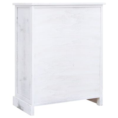 vidaXL Komoda, biała, 60x30x75 cm, drewniana