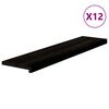 vidaXL Stopnie schodowe 12 szt. brązowoczarne 110x30x2 cm lite drewno dębowe