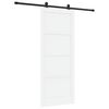 vidaXL Drzwi przesuwne 86 x 211 cm Drewno inżynieryjne biały i czarny
