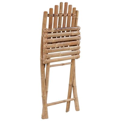 vidaXL Składane krzesła ogrodowe z poduszkami, 2 szt., bambusowe