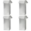 vidaXL Ogrodzenie ślimakowe 4 szt. 13,5 x 13,5 x 25 cm Stal ocynkowana