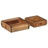 vidaXL Taca 2 pcs Brązowy 29 x 31 x 10 cm Lite Drewno Recyklingowe
