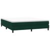 vidaXL Ł&oacute;żko typu Box Spring bez materaca Ciemnozielone 180x210 cm