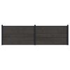 vidaXL Panel ogrodzeniowy 2 pcs WPC i aluminium Czarny
