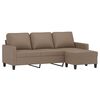 vidaXL 3-osobowa sofa z podn&oacute;żkiem, cappuccino, 180 cm, sztuczna sk&oacute;ra