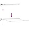vidaXL Markiza zwijana Ze LED Lights Biały 350 x 250 cm Tkanina i Stal