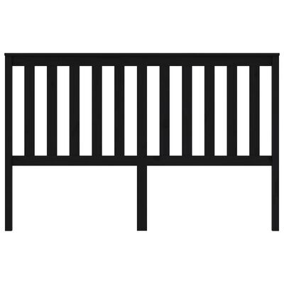 vidaXL Wezgłowie łóżka, czarne, 166x6x101 cm, lite drewno sosnowe