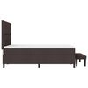 vidaXL Ł&oacute;żko sprężynowe z materacem Ciemny brąz 140 x 200 cm tkanina