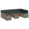 vidaXL Zestaw Sof na Ogr&oacute;d 10 szt. Szary polirattan