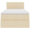 vidaXL Ł&oacute;żko z miejscem na przechowywanie i materacem Kremowy