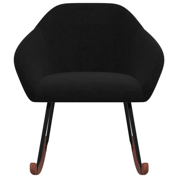 vidaXL Fotel bujany, czarny, tapicerowany tkaniną